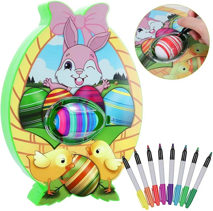 ✨Easter Day 60% OFF✨Mazing Egg Lathe with Markers-Perfect gift for Kids🐣-Festivesl