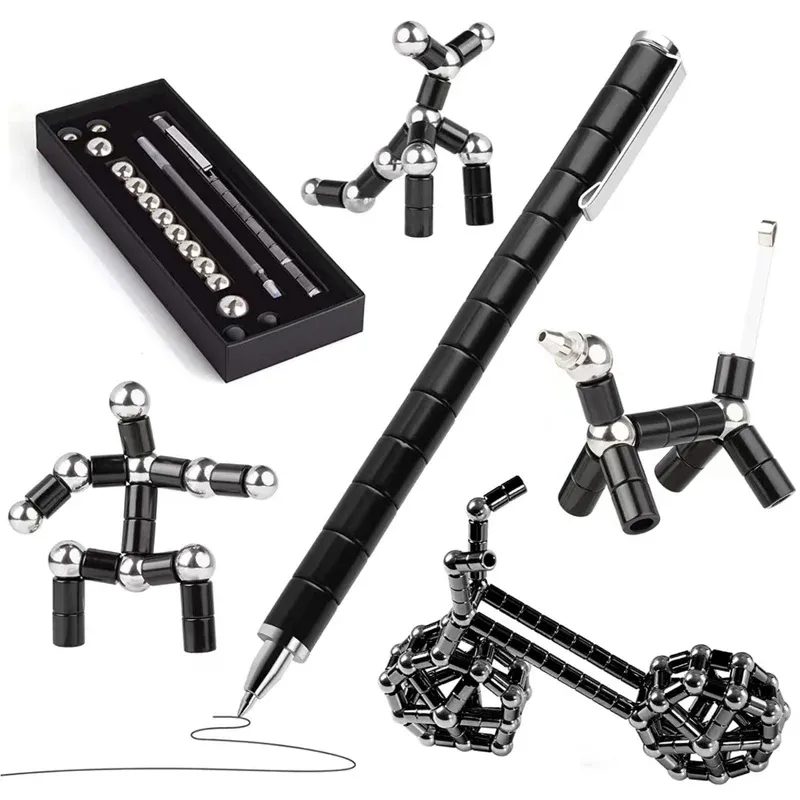 Decompression Magnetic Metal Pen, Multifunction Writing Magnet Ballpoint Pen-Festivesl