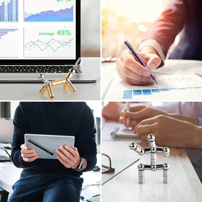 Decompression Magnetic Metal Pen, Multifunction Writing Magnet Ballpoint Pen-Festivesl