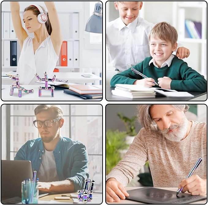 Decompression Magnetic Metal Pen, Multifunction Writing Magnet Ballpoint Pen-Festivesl