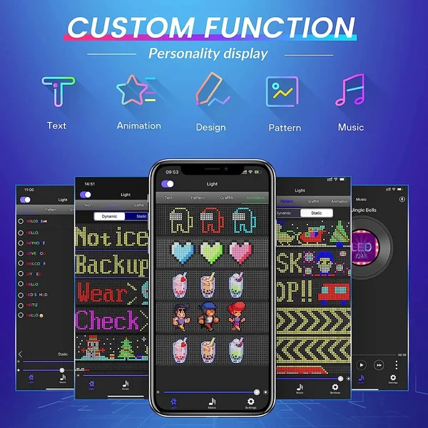 Ultra-thin flexible Bluetooth LED screen-Festivesl