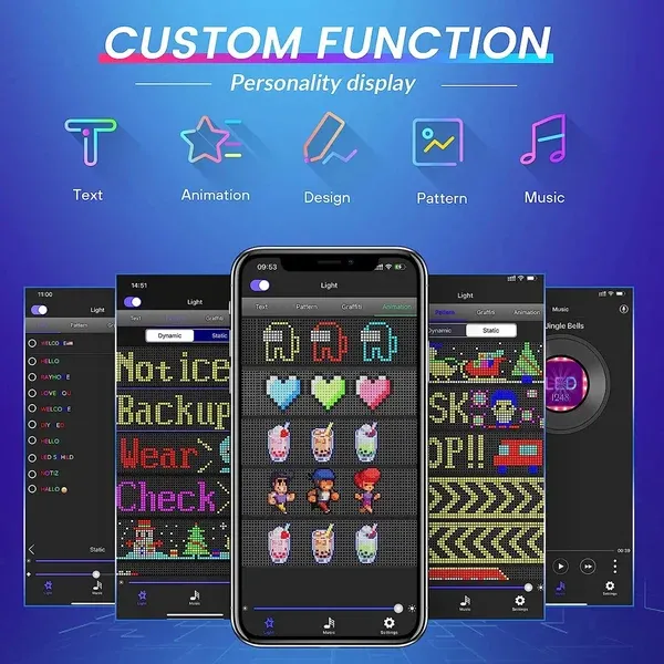 Ultra-thin flexible Bluetooth LED screen-Festivesl