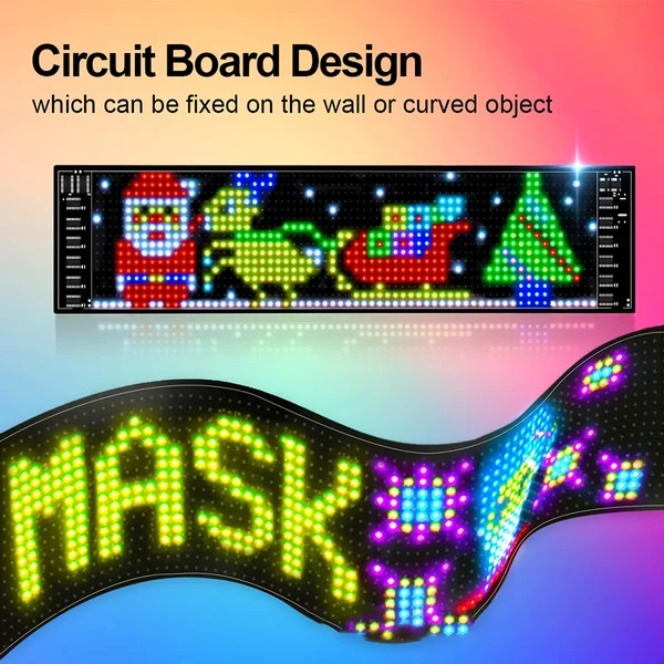 Ultra-thin flexible Bluetooth LED screen-Festivesl