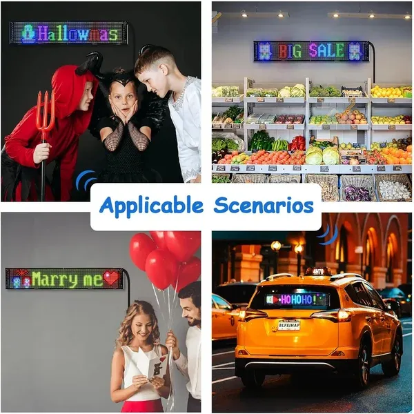 Ultra-thin flexible Bluetooth LED screen-Festivesl