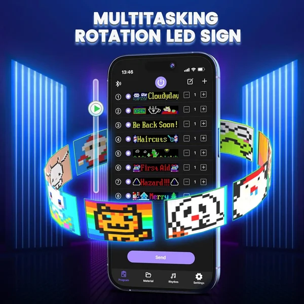 Ultra-thin flexible Bluetooth LED screen-Festivesl