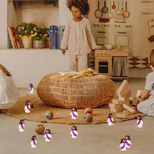 Mini Jesus Figurine Easter Decorations-Festivesl