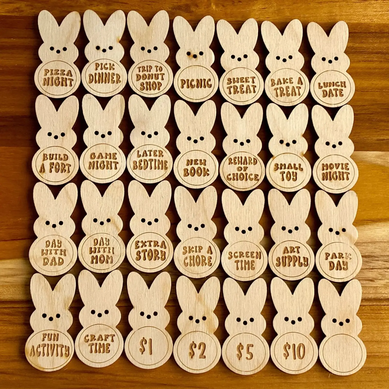 Easter Kids Reward Bunny Tokens-Festivesl
