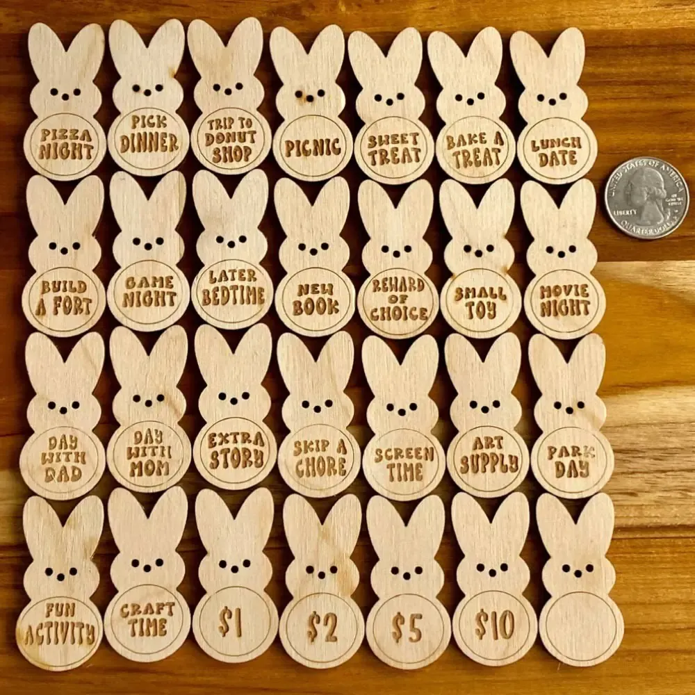 Easter Kids Reward Bunny Tokens-Festivesl