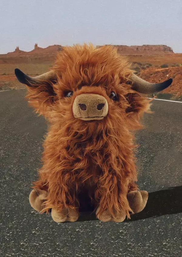 (🎁2024 New Year Hot Sale🎁)🐂Eco-Friendly Scottish Highland Cow Soft Plush Toy-Festivesl