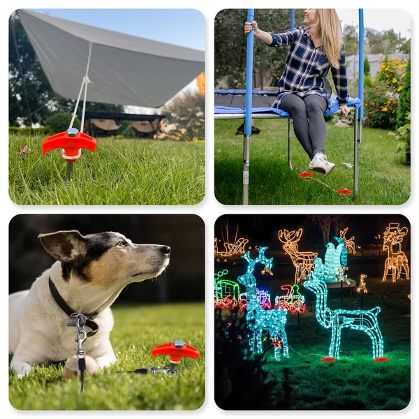 8" Screw in Tent Stakes - Ground Anchors Screw in-Festivesl