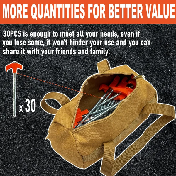 8" Screw in Tent Stakes - Ground Anchors Screw in-Festivesl