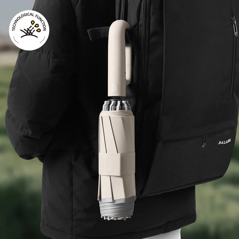 Ring buckle umbrella, Reflective Safety Strip, Sturdy Windproof, Travel Portable-Festivesl