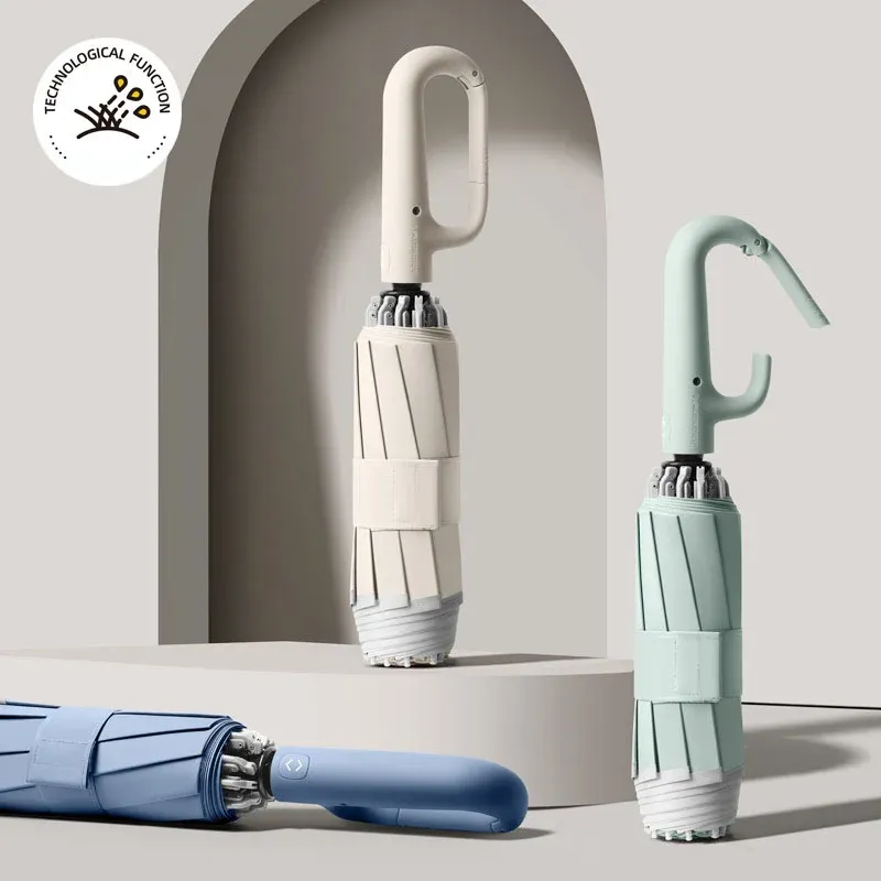 Ring buckle umbrella, Reflective Safety Strip, Sturdy Windproof, Travel Portable-Festivesl