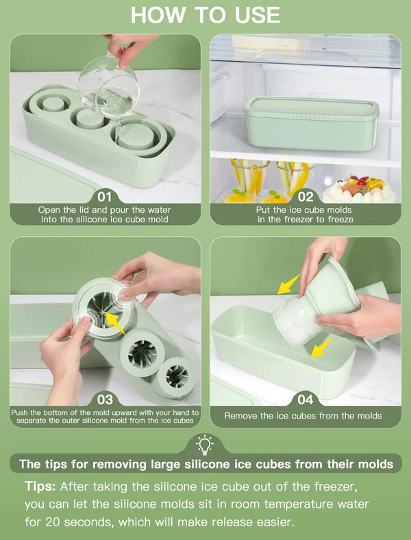 Ice Cube Tray for Tumbler Cup-Festivesl