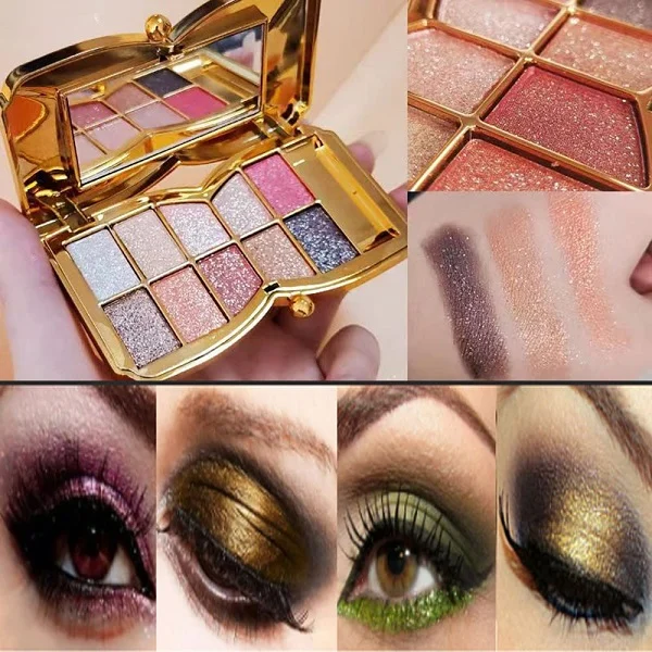 (BUY 2 SAVE 15%)✨10 Colors Sparkle Shimmer Eyeshadow Palette-Festivesl