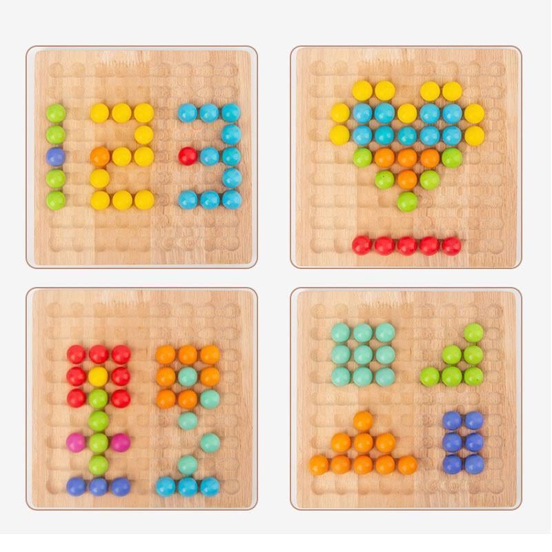 wooden board bead game lovealotter montessori educational board game candy crush game Kids' toy Learning tool Brain development Skill building Lovealotter Children's game Bead maze Montessori toy Fine motor skills Hand eye coordination Child development Playtime fun Cognitive development Kids educational games Early learning toy