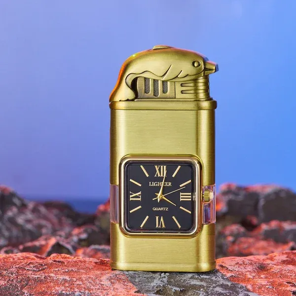 🔥49% OFF TODAY🎁Windproof Lighter Vintage Watch Bezel Jet flame Torch-Festivesl