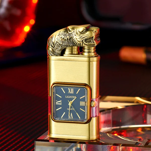 🔥49% OFF TODAY🎁Windproof Lighter Vintage Watch Bezel Jet flame Torch-Festivesl