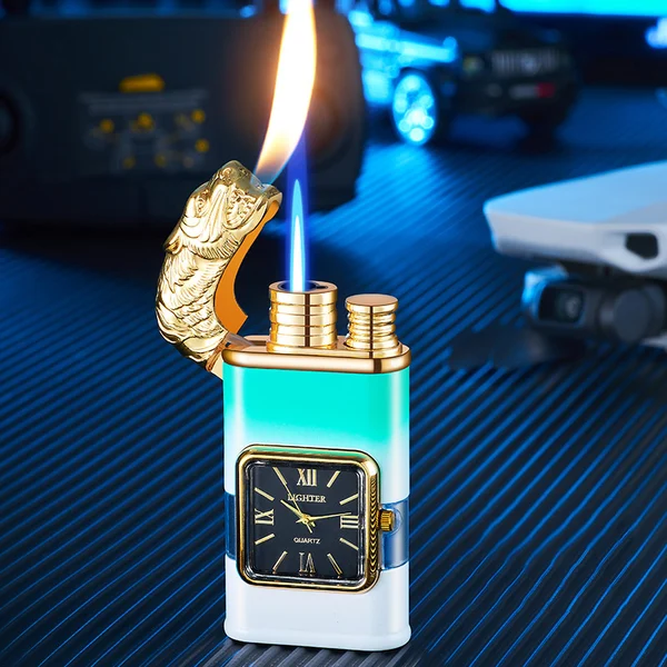 🔥49% OFF TODAY🎁Windproof Lighter Vintage Watch Bezel Jet flame Torch-Festivesl