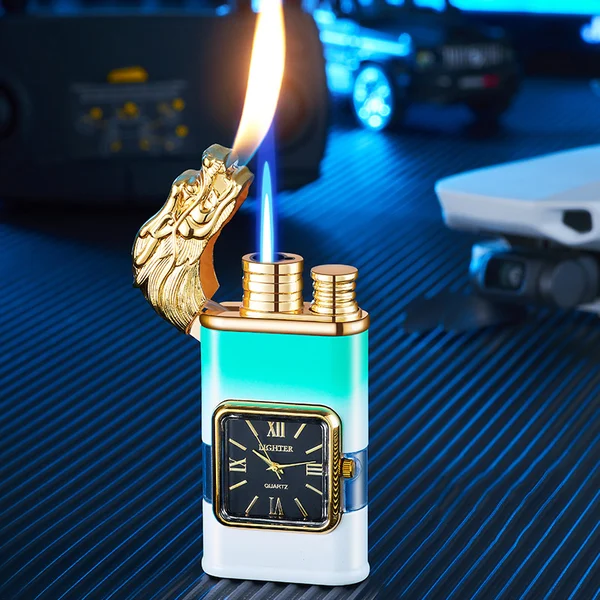 🔥49% OFF TODAY🎁Windproof Lighter Vintage Watch Bezel Jet flame Torch-Festivesl