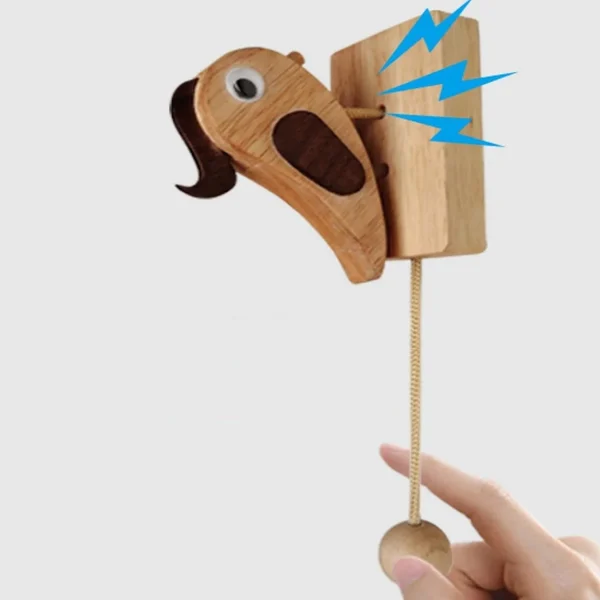 Wooden Handmade Creative Woodpecker Door Bell-Festivesl