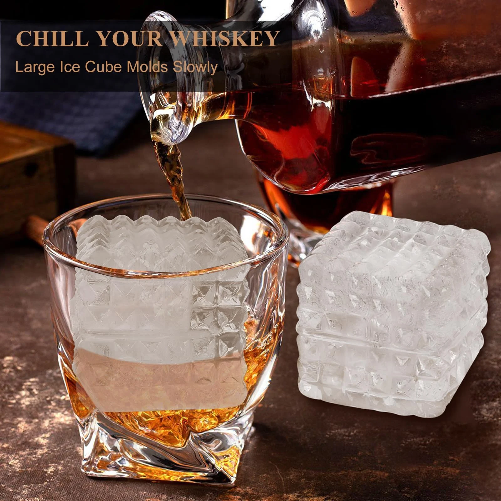 🎁The 3rd one is FREE🧊Silicone Whiskey Ice Cubes Mold-Festivesl