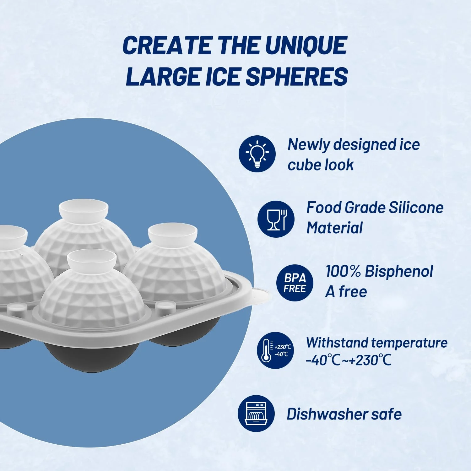 🎁The 3rd one is FREE🧊Silicone Whiskey Ice Cubes Mold-Festivesl