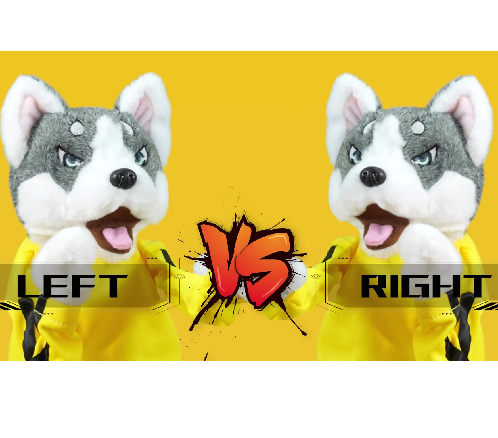 Kung Fu Animal toy Husky Gloves Doll Children's Game Plush Toys-Festivesl