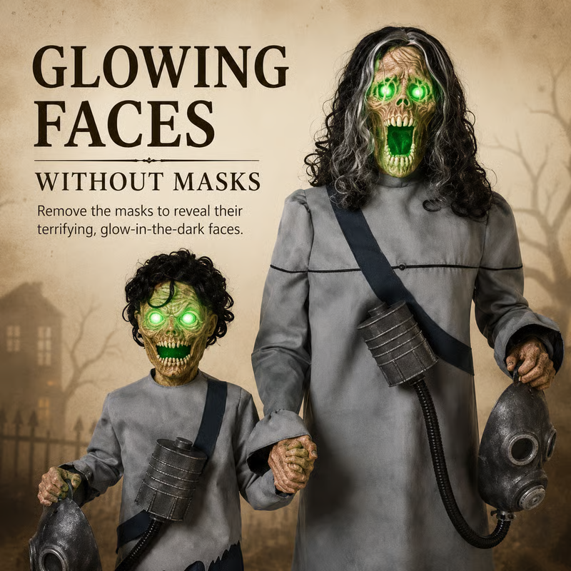 💀 Doomsday Duo Animatronic — The Power Plant Horror Story Your Neighbors Won't Forget 😱 Ideal for Yard & Porch Haunts-Festivesl