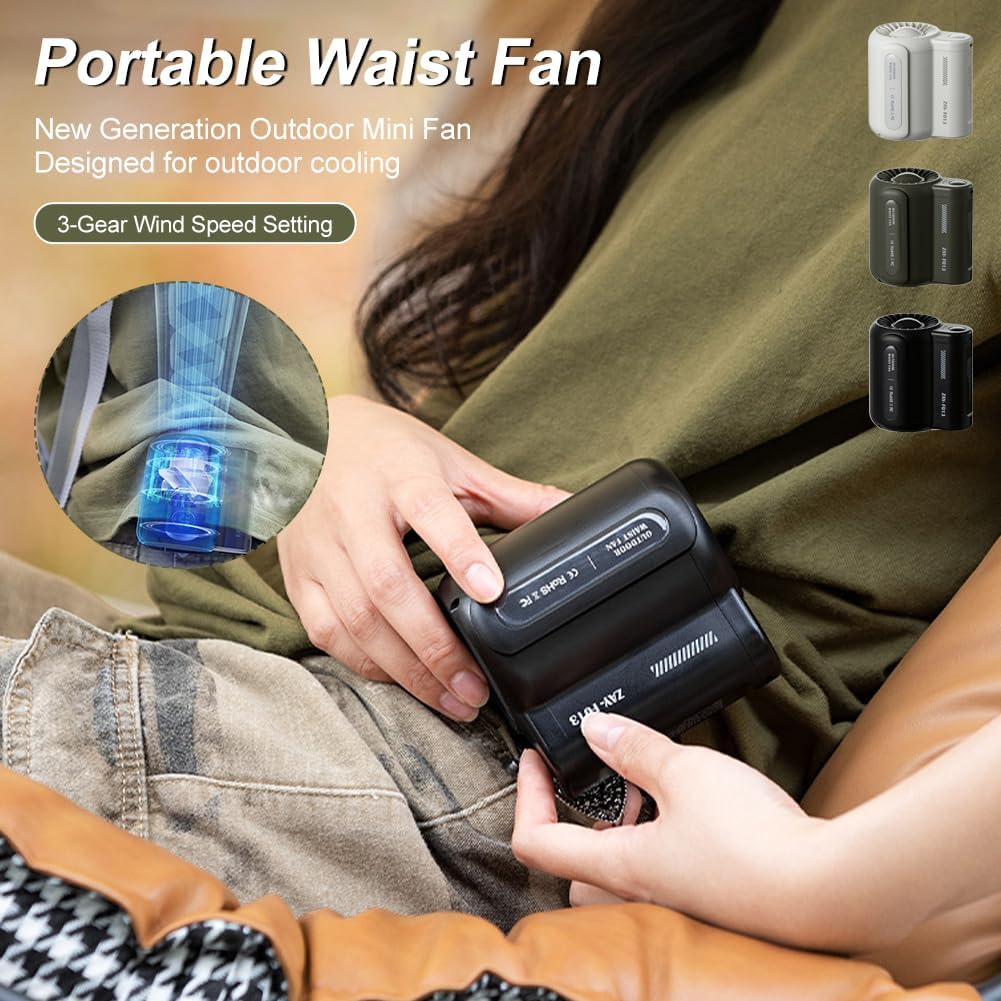 ❤️‍🔥BUY 2 FREE SHIPPING❤️‍🔥-Bladeless Waist Mounted Electric Fan-Festivesl