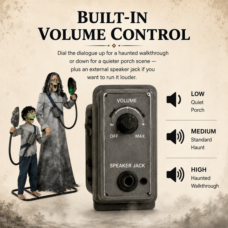 💀 Doomsday Duo Animatronic — The Power Plant Horror Story Your Neighbors Won't Forget 😱 Ideal for Yard & Porch Haunts-Festivesl