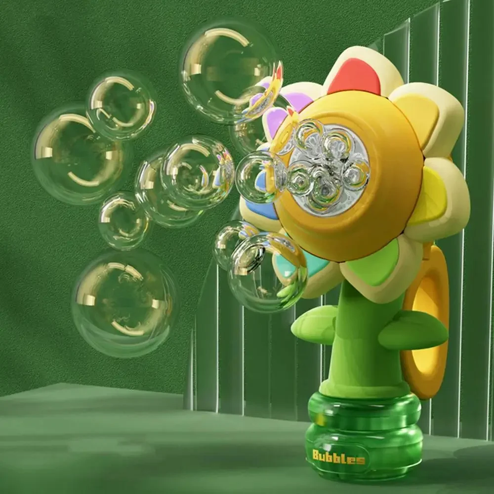 🌻Electric sunflower shakes head dancing bubble machine toys🌻-Festivesl