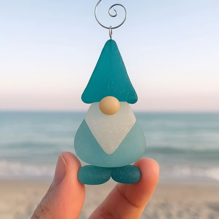 ✨LAST DAY ALERT 49% OFF🔥🌊Coastal Christmas Sea Glass Ornaments✨Crafted by Hand & Shaped by Nature