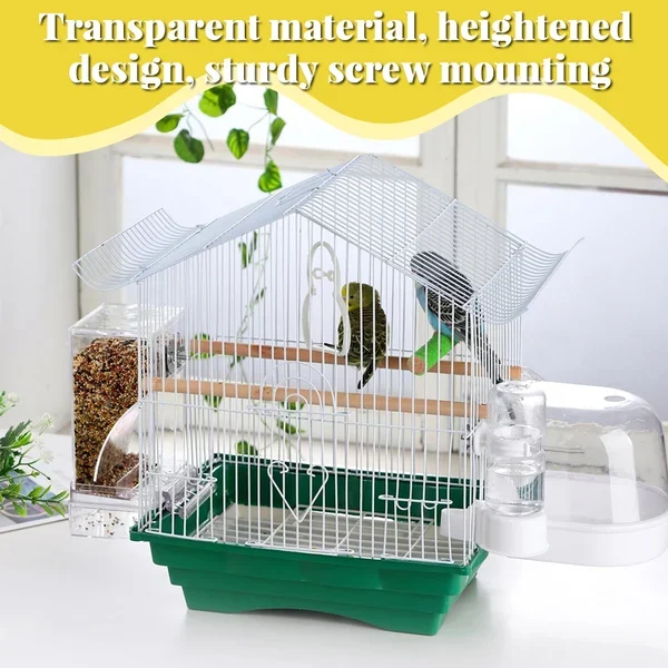 🐦🐦Mess Bird Cage Feeder Automatic Parrot Seed Feeders🐦-Festivesl