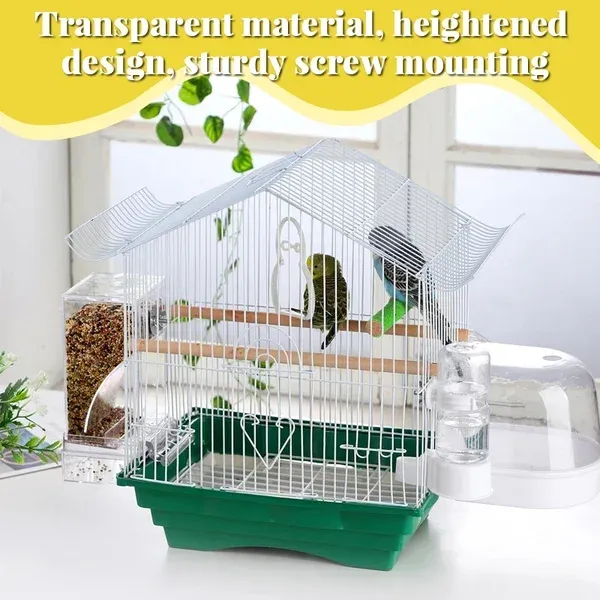 🐦🐦Mess Bird Cage Feeder Automatic Parrot Seed Feeders🐦-Festivesl