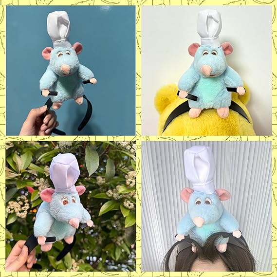😘Last Day 50% OFF🐭-Chef Ratatouille Hairband Plush