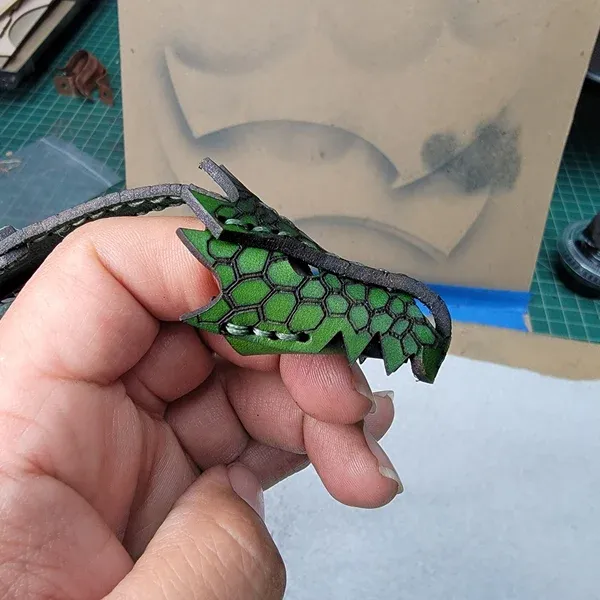 Handmade. Leather Hand Dragon bracelet🐲
