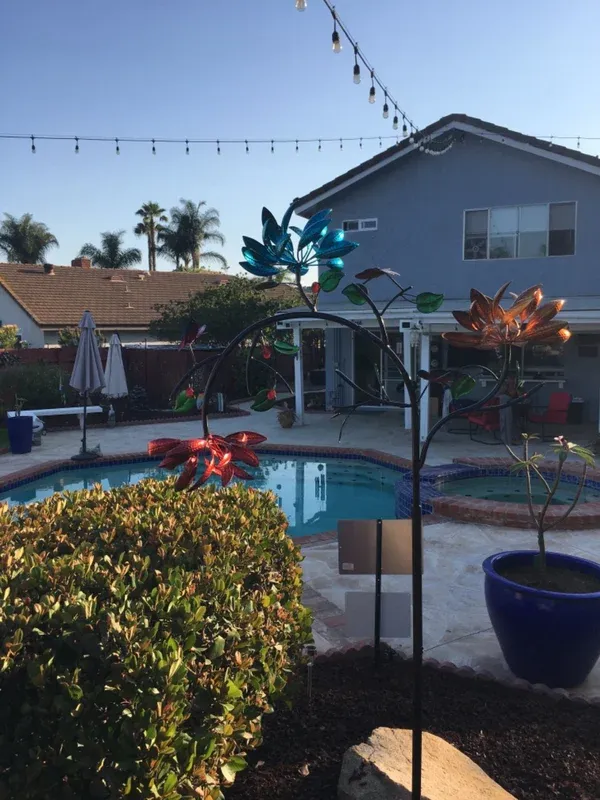 Beautiful Summer Multi Colored Flowers Wind Spinner