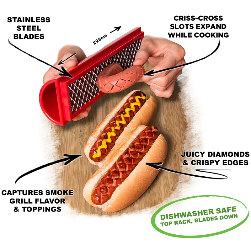 🔥HOT SALE 49% OFF - Hot Dog Criss-Cross Slots Slicer