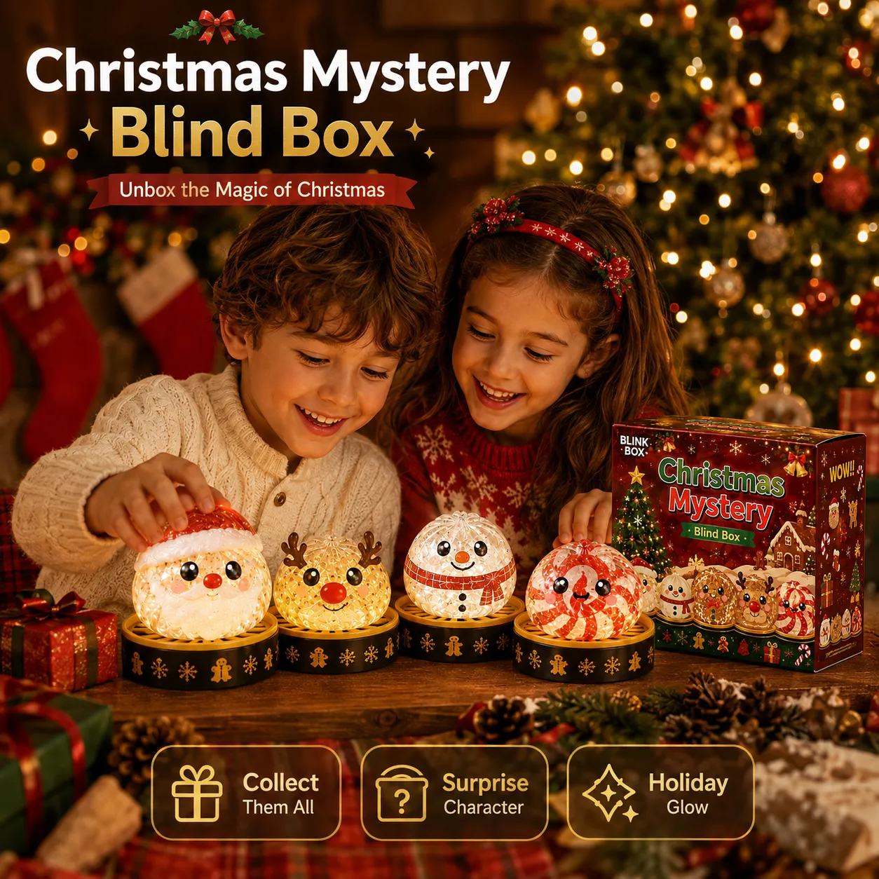 🎄🎅Christmas Squishy Dumplings Mystery Blind Box🎉New Release‑Limited Time Pick‑Your‑Character Sale