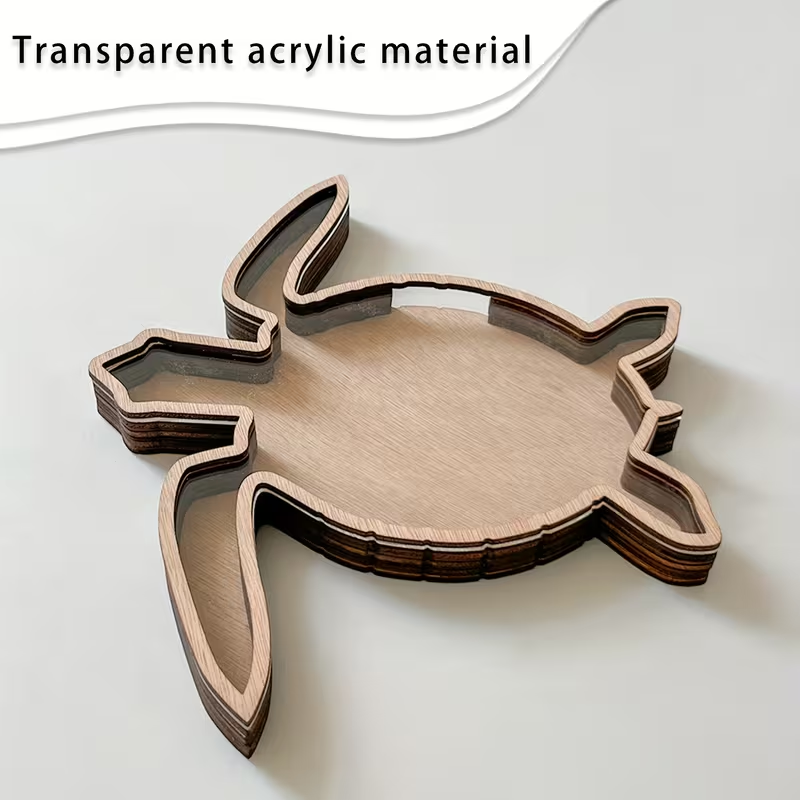 🌊 Ocean Memory Turtle Shadow Box – Coastal Seashell Display Keepsake for Beach Treasures & Travel Memories