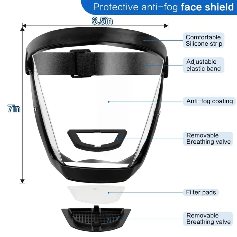 Anti-Fog Protective Full Face Shield-Festivesl