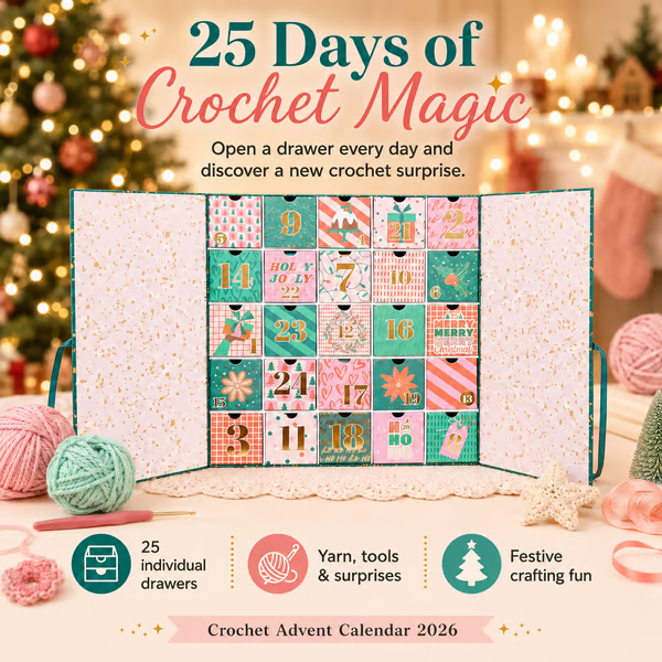 🧶🎄 25 Days of Crochet Magic – Advent Calendar 2026 with Yarn, Tools & Creative Surprises (🔥Same as in the video)