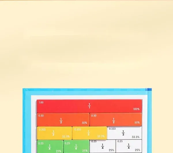Montessori Magnetic Book Fraction Puzzle For Children-Festivesl