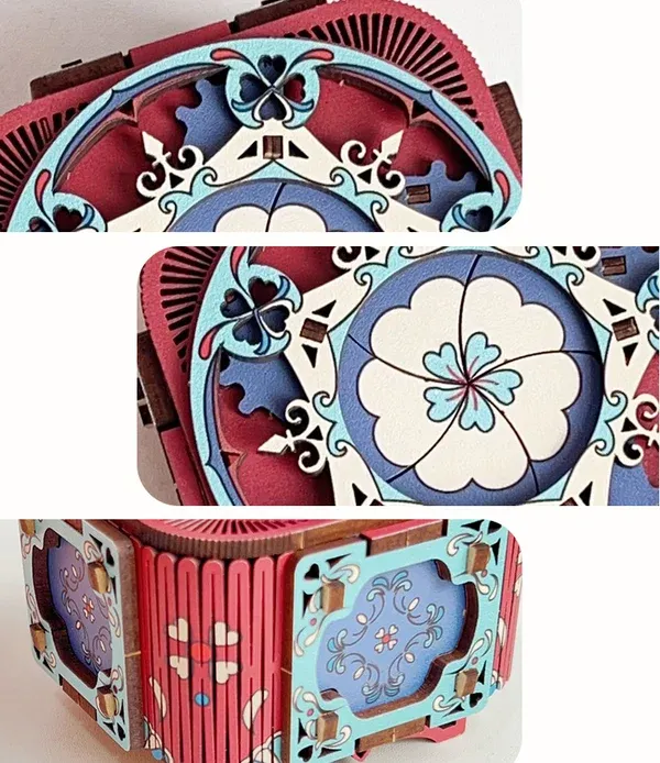 Wooden 3D puzzle DIY surprise 🎶🎶music box🎶