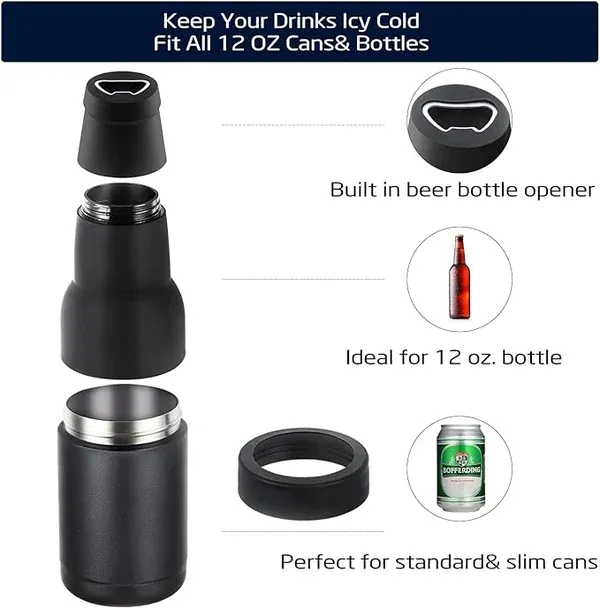 🍻Beer Bottle and Can Cooler with Beer Opener