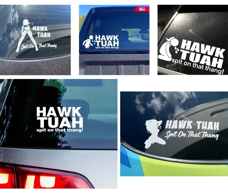 🤣Hawk Tuah Sticker | Spit on That Thang Car