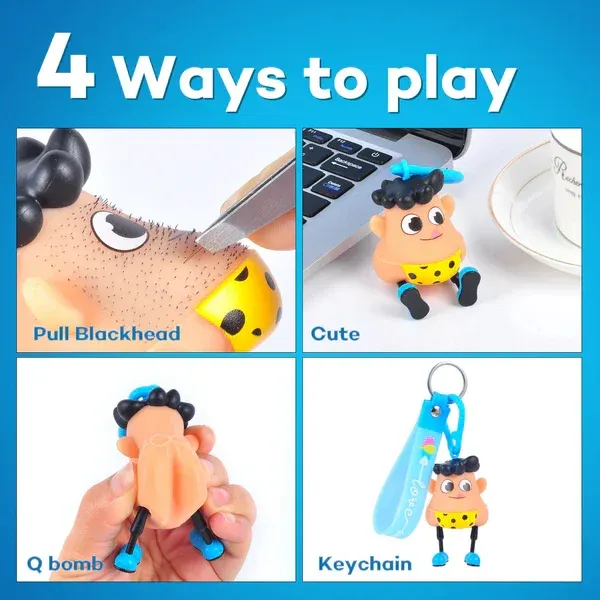 🔥Summer Hot Sale Promotion-49% OFF😆-Fidget Pimple Popper Keychain Toy