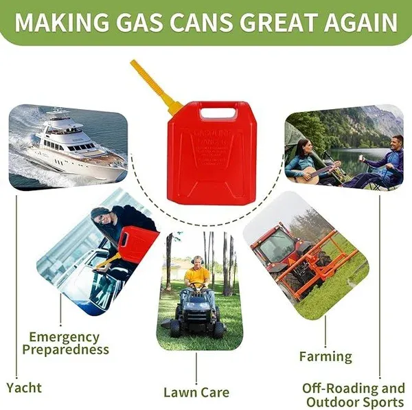 🔥Upgraded Replacement Gas Can Spout with Flexible Nozzle, Fit for Most 1/2/5/10 Gal Can-Festivesl