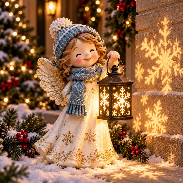 ⛄✨ Snowman Nativity Glow – Solar Christmas Step Light with Holy Family Projection 🎄✝️
